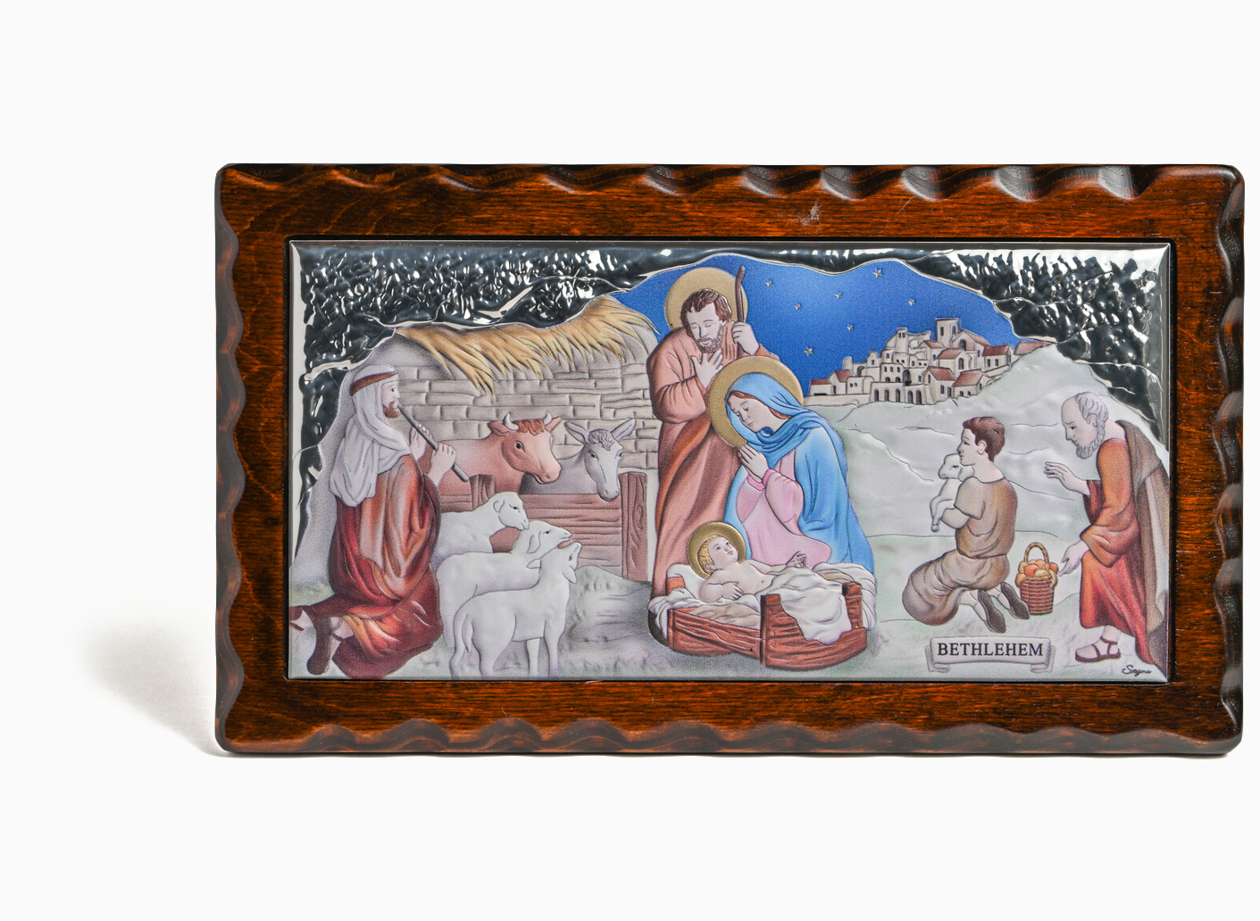 Ceramic nativity for the counter