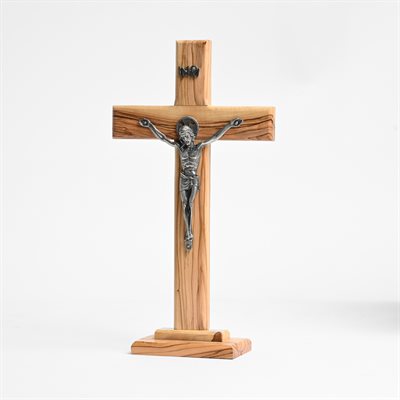 Pewter Corpus Crucifix on Base