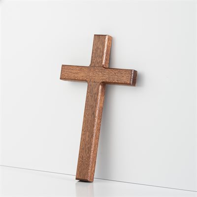 Plain Cross Walnut Wood