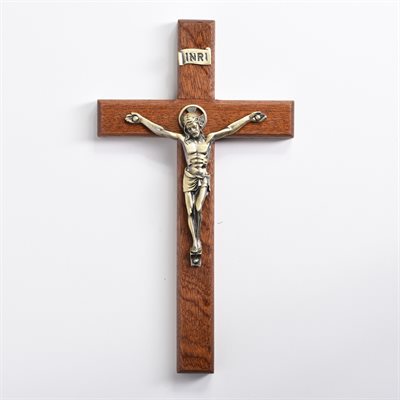 Pewter plated Bronze Corpus Crucifix