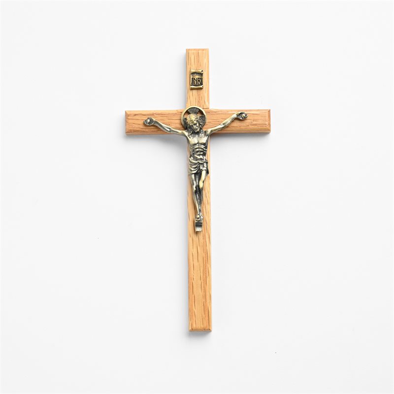 Crucifix with Pewter Plated Bronze Corpus