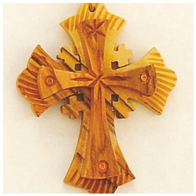 Jerusalem Cross Pendant Olivewood