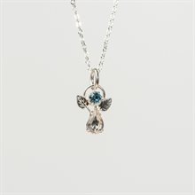 BirthStone Angel Pendant March