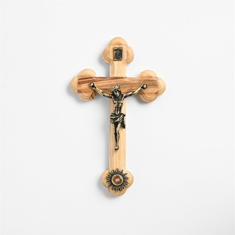 Oriental Crucifix with Bronze Pewter Corpus and Relic