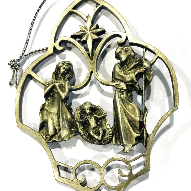 Pewter Ornament Holy Family