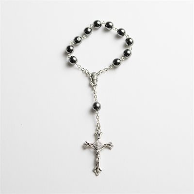 One Decade Rosary Hematite