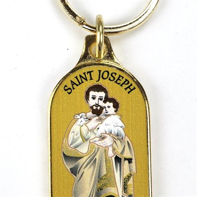 Porte-clés de Saint Joseph en couleur
