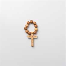 Elastic Finger Rosary Made of Olivewood 12mm