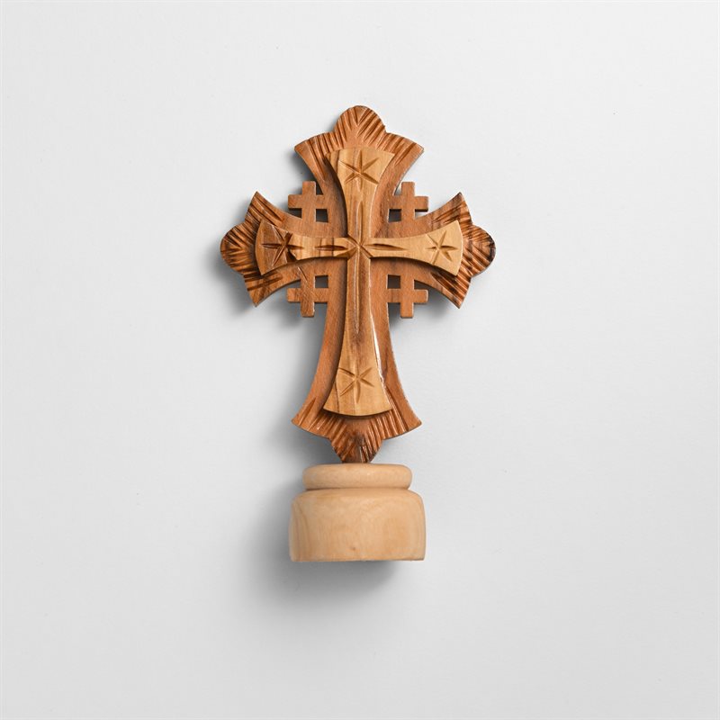 Croix de Jérusalem en bois 15 cm