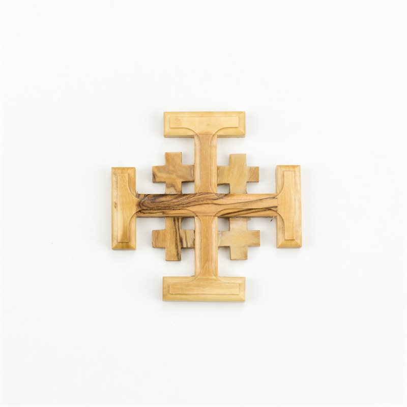 Jerusalem Cross Made of Olivewood 3"