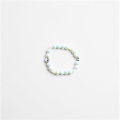 Bracelet light blue frosted beads