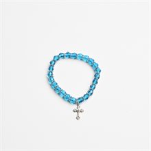 Stretch turquoise bracelet w / silver flower