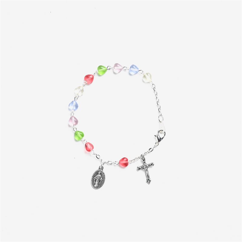 Multicolored heart bracelet