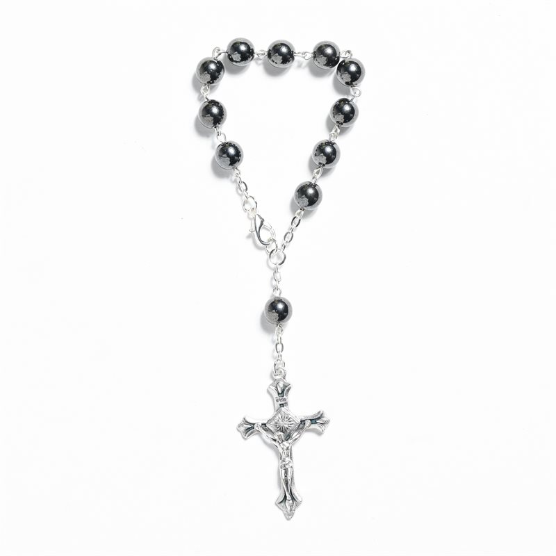 Auto one decade rosary hematite