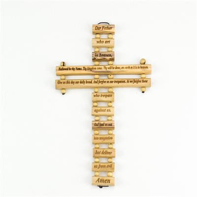 Cross with The Lord's Prayer in English