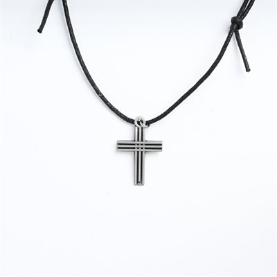 Pewter Pendant Cross on Cord