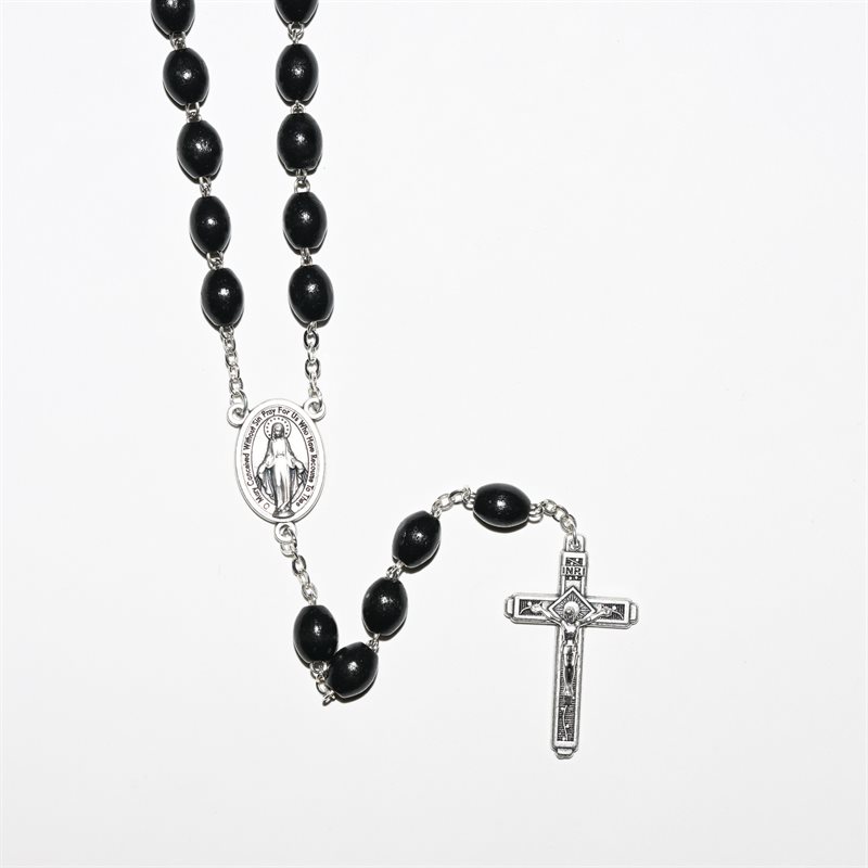 Miraculous Black Rosary