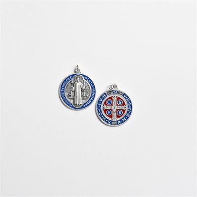 St Benedict Round Coloured Medal