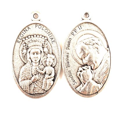 Médaille Notre-Dame de Czestochowa et Jean-Paul II