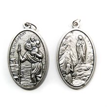 Médaille de Lourdes et St-Christophe