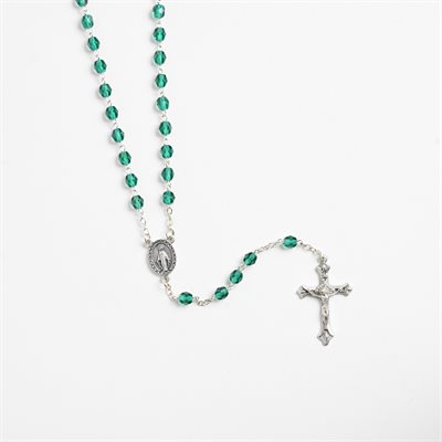 Fire Pressed Bead Rosary 6MM