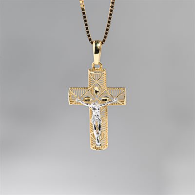 Gold Crucifix Pendant 2.5x4cm 14KT 4.6g