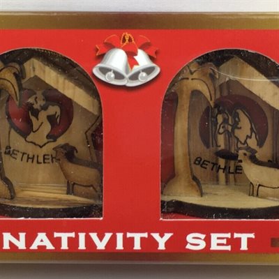 Grotto Ornaments Set of 4 Made of Olivewood