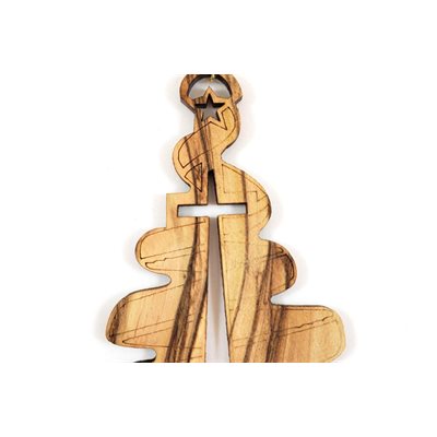 Christmas Ornament Made of Olivewood 3.5"