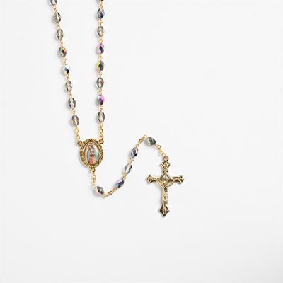 Guadalupe Multicoloured Gold Rosary