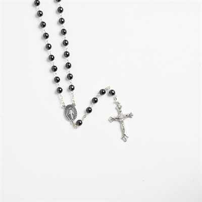 Hematite Stone Rosary 8mm