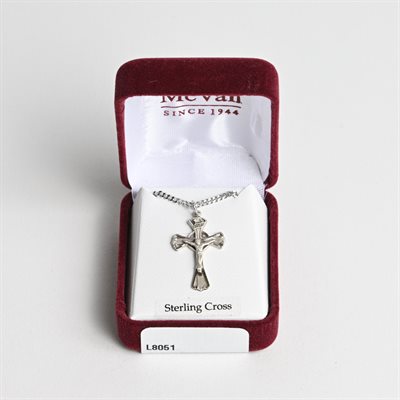 Stainless Steel Crucifix 18"