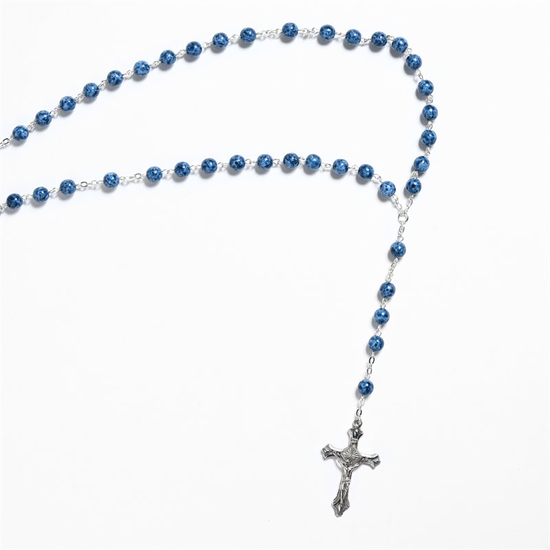 Round blue rosary