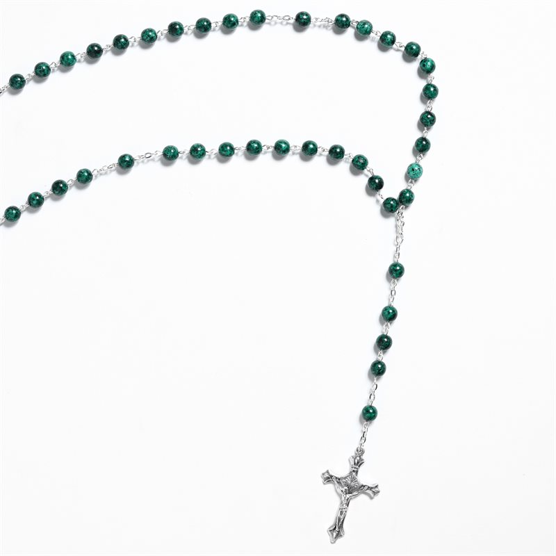 7mm PB green rosary