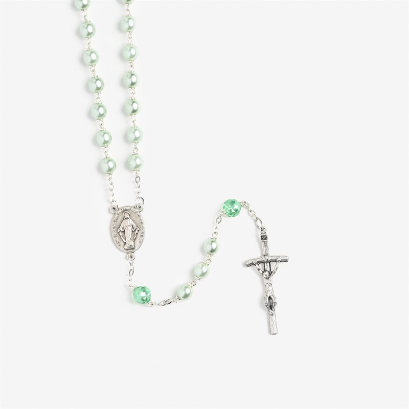 Rosary pearl colour of HOPE with lock links