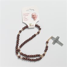 Croix Pape François Chapelet sur cordon