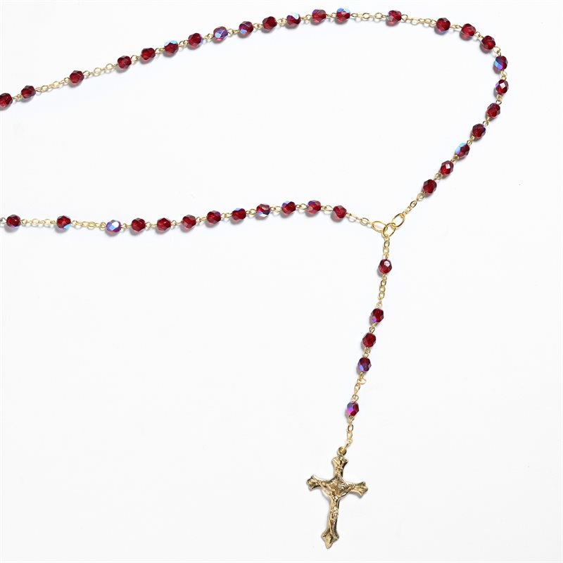 Garnet Rosary no center