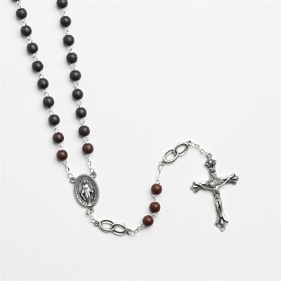 Rosary for Groom 7mm brown wood