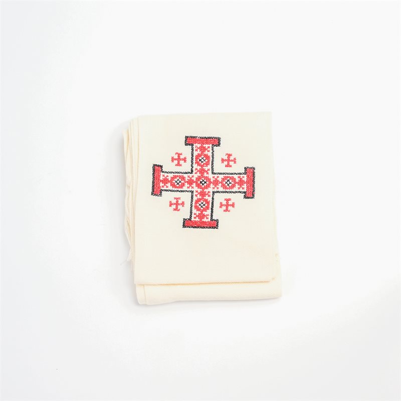 Clergy Stole embroidered with Jerusalem cross