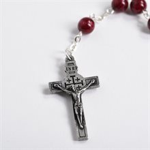 Holy Land Burgundy Rosary with Relic