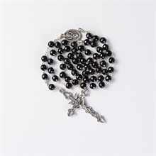 Black Agate Stone Rosary