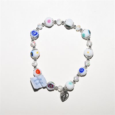 Bracelet MURANO blanc argent