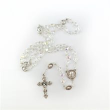 Padre Pio Relic Crystal Rosary